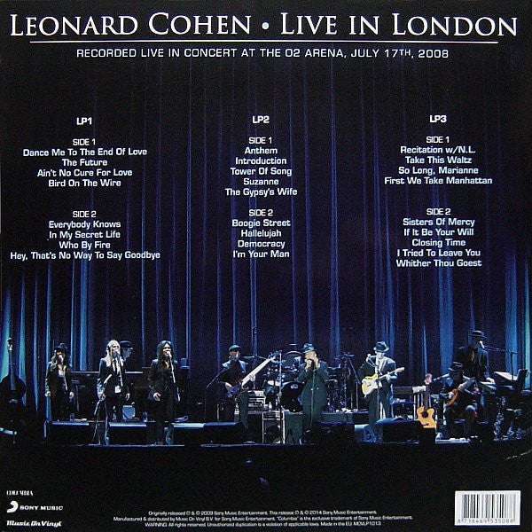 Leonard Cohen : Live In London (3xLP, Album, RE)