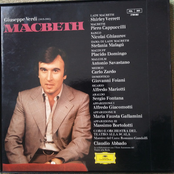 Giuseppe Verdi - Shirley Verrett, Piero Cappuccilli, Placido Domingo, Nicolai Ghiaurov, Coro Del Teatro Alla Scala E Orchestra Del Teatro Alla Scala, Claudio Abbado : Macbeth (3xLP + Box)