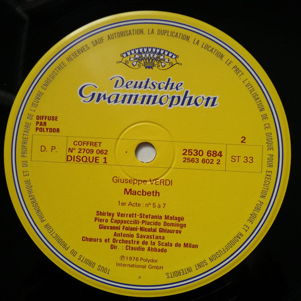 Giuseppe Verdi - Shirley Verrett, Piero Cappuccilli, Placido Domingo, Nicolai Ghiaurov, Coro Del Teatro Alla Scala E Orchestra Del Teatro Alla Scala, Claudio Abbado : Macbeth (3xLP + Box)
