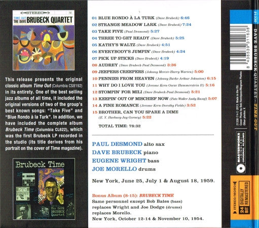 The Dave Brubeck Quartet : Time Out (CD, Comp, RM)