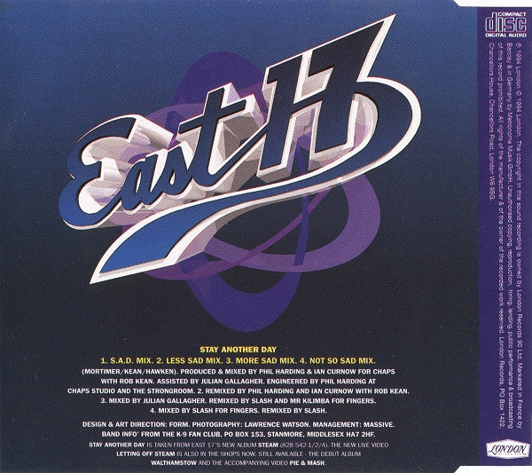East 17 : Stay Another Day (CD, Single)