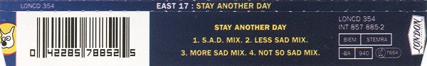 East 17 : Stay Another Day (CD, Single)