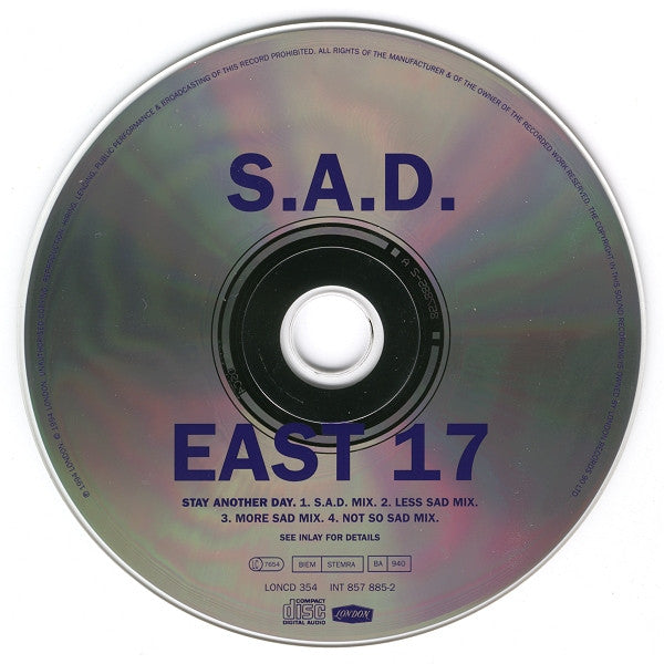 East 17 : Stay Another Day (CD, Single)