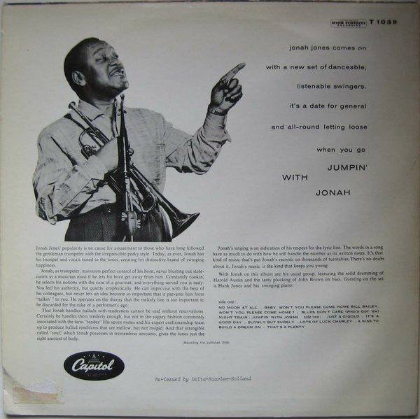 The Jonah Jones Quartet : Jumpin' With Jonah (LP, Album, Mono)