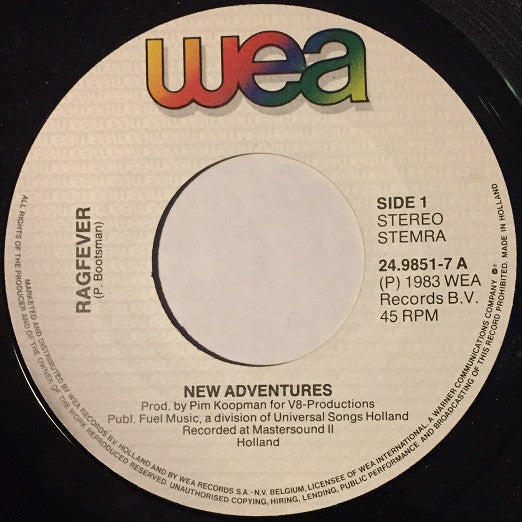 New Adventures : Rag Fever (7", Single)