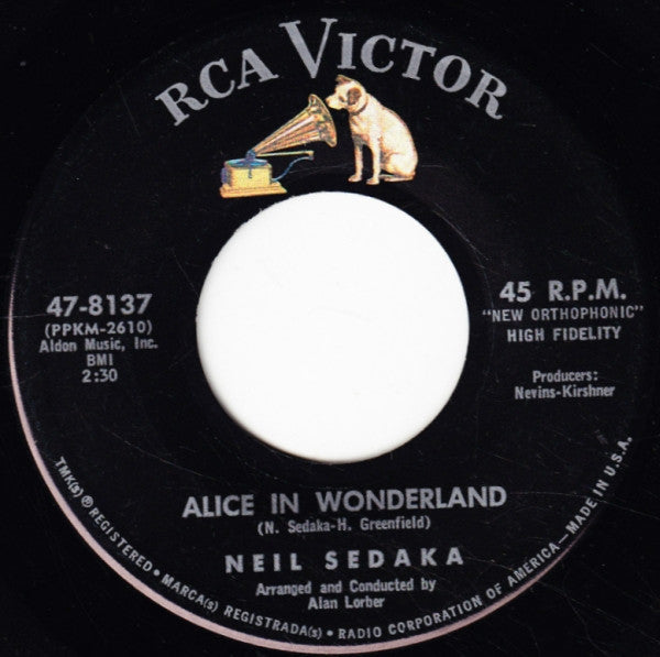 Neil Sedaka : Alice In Wonderland / Circulate (7")