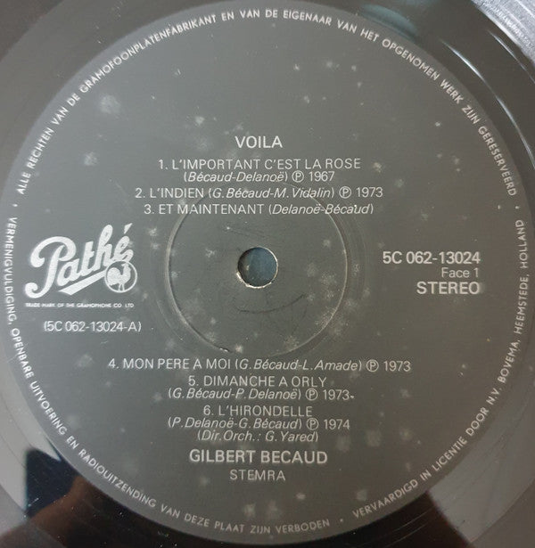 Gilbert Bécaud : Voilà (LP, Comp, gat)