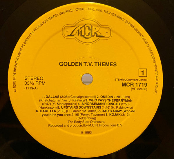 The London Studio Orchestra Conducted By Nicky North, The Eddy Starr Orchestra : Golden T.V. Themes (LP, Comp)