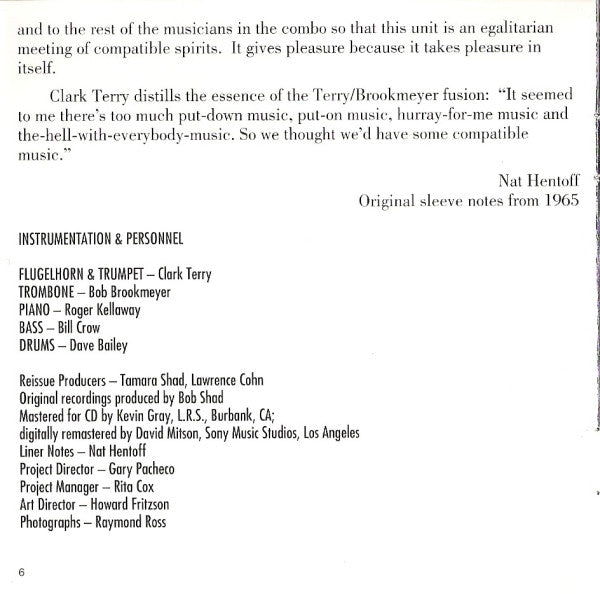 Clark Terry, Bob Brookmeyer : The Power Of Positive Swinging (CD, Album, RE)