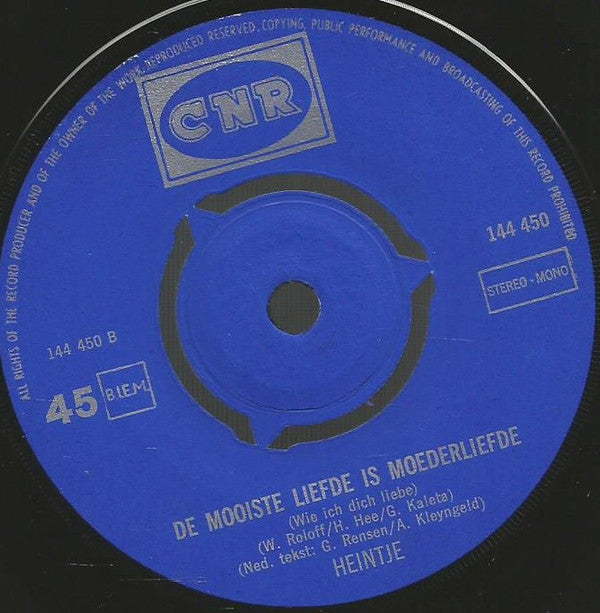 Heintje : Jij Bent De Allerbeste (7", Single)