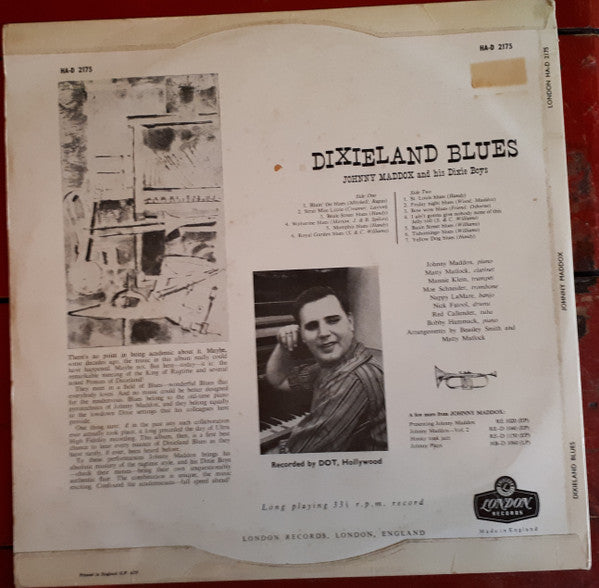 Johnny Maddox And His Dixie Boys : Dixieland Blues (LP, Mono)