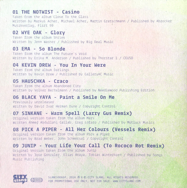 Various : A Future Archeologist's Guide To City Slang (CD, Comp, Promo, Smplr)