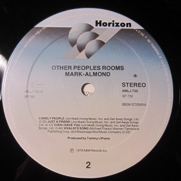 Mark-Almond : Other Peoples Rooms (LP, Album)