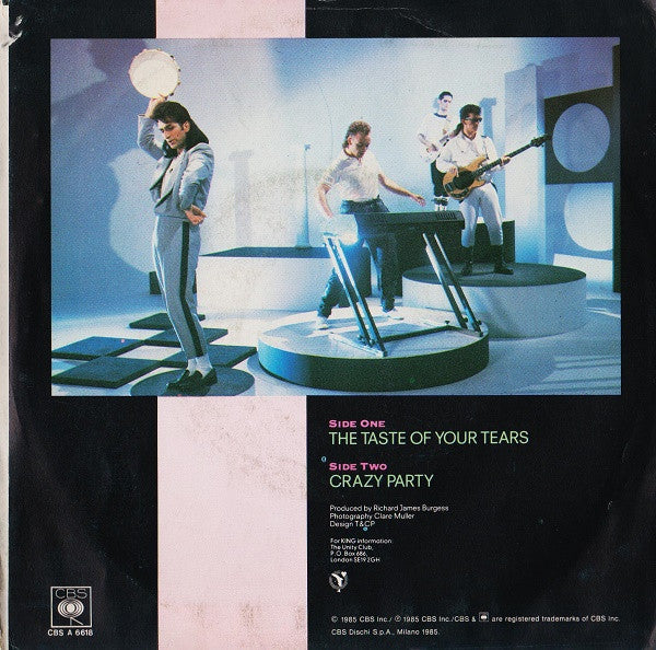 King : The Taste Of Your Tears (7", Single)