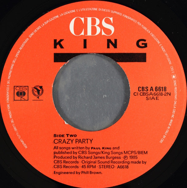 King : The Taste Of Your Tears (7", Single)