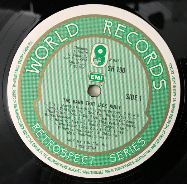 Jack Hylton : The Band That Jack Built (Jack Hylton 1935-1939) (LP, Comp, Mono)