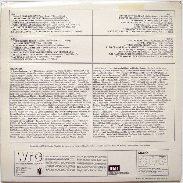 Carroll Gibbons : The Carroll Gibbons Story (2xLP, Comp, Mono)