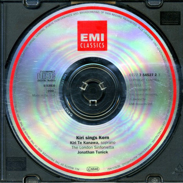 Kiri Te Kanawa : Kiri Sings Kern (CD)
