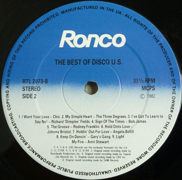 Various : Disco U.S. (LP, Comp)