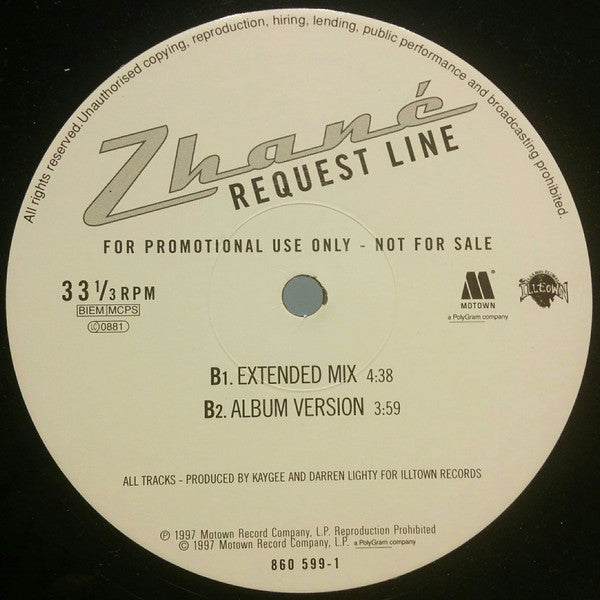 Zhané : Request Line (12", Promo)