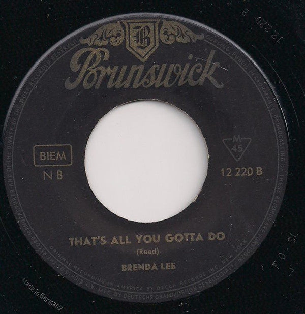 Brenda Lee : I'm Sorry  (7", Single)