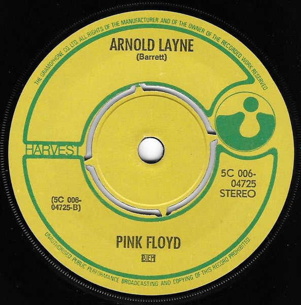 Pink Floyd : Arnold Layne (7", Single, Gre)