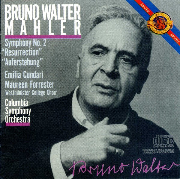 Gustav Mahler, Bruno Walter, Emilia Cundari, Maureen Forrester, Westminster Choir, New York Philharmonic : Symphony No. 2 "Resurrection" (2xCD, RE, RM)