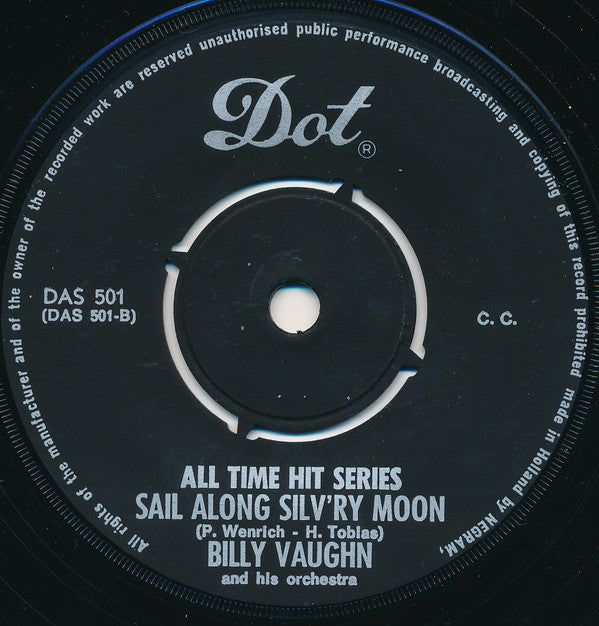 Billy Vaughn : Wheels / Sail Along Silv'ry Moon (7", Single)