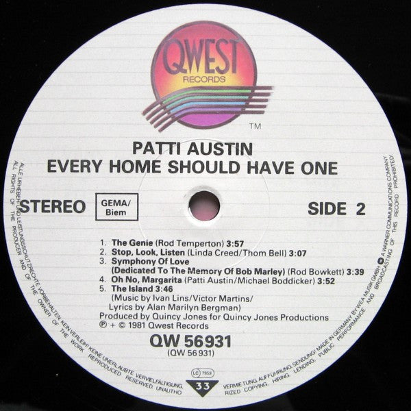 Patti Austin : Every Home Should Have One (LP, Album)