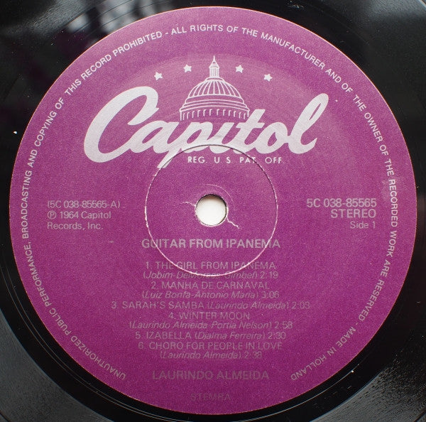 Laurindo Almeida : Guitar From Ipanema (LP, Album, RE)