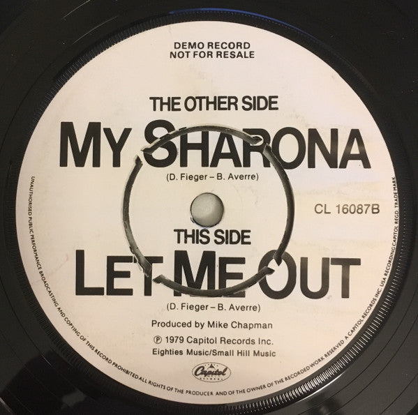 The Knack (3) : My Sharona (7", Single, Promo)