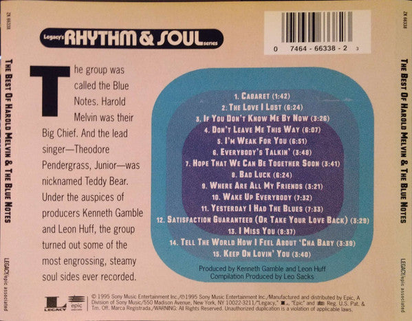 Harold Melvin And The Blue Notes : The Best Of Harold Melvin & The Bluenotes (CD, Comp)
