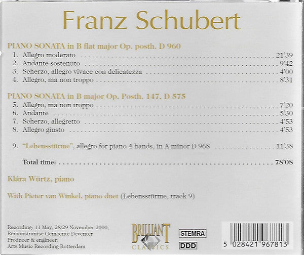 Franz Schubert : Piano Sonatas (Complete) (Impromptus Moments Musicaux) (11xCD + Box)