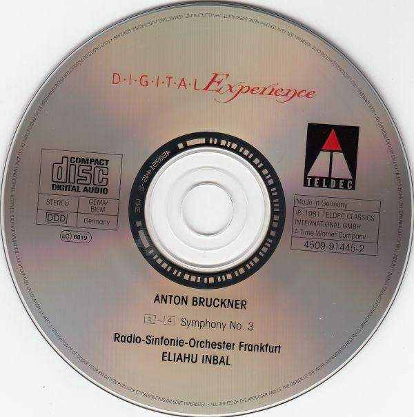 Anton Bruckner : Radio-Sinfonie-Orchester Frankfurt · Eliahu Inbal : Symphony No. 3 (CD, Album)