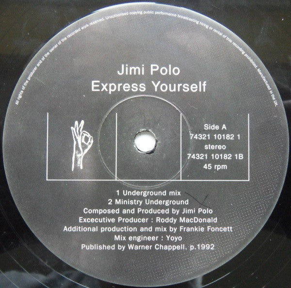 Jimi Polo : Express Yourself (12")
