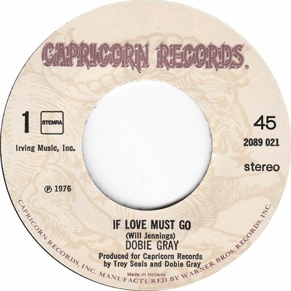 Dobie Gray : If Love Must Go (7", Single)