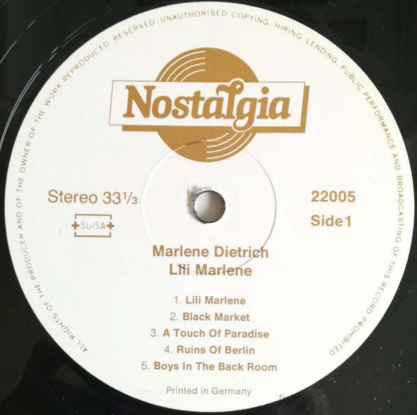 Marlene Dietrich : Lili Marlene (LP, Comp)