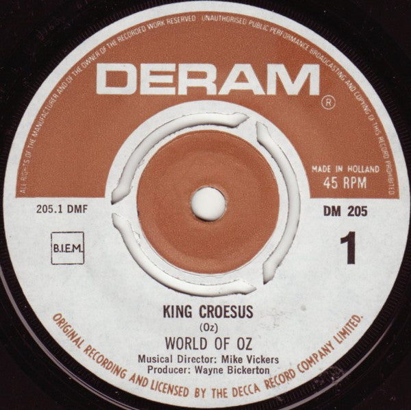 The World Of Oz : King Croesus / Jack (7", Single)