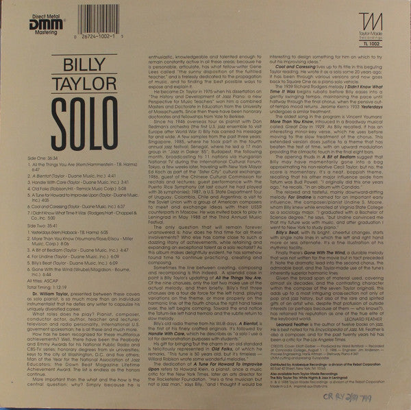 Billy Taylor : Solo (LP)