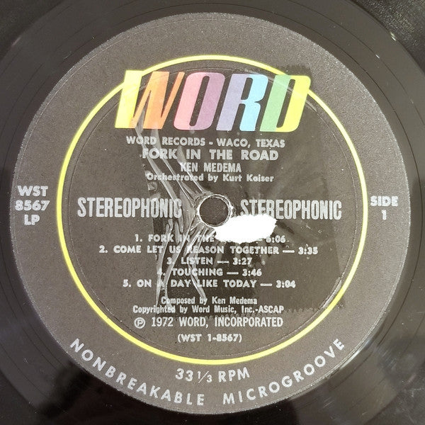 Ken Medema : Fork In The Road (LP, Album)