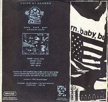 Voice Of Reason (3) : Gear (7", EP)