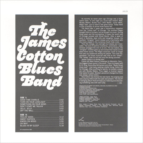 The James Cotton Blues Band : The James Cotton Blues Band (LP, Album, RE, 180)