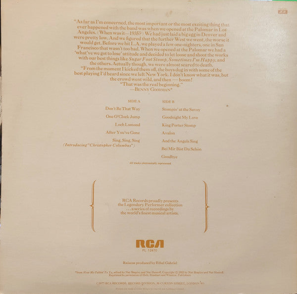 Benny Goodman : A Legendary Performer (LP, Comp)