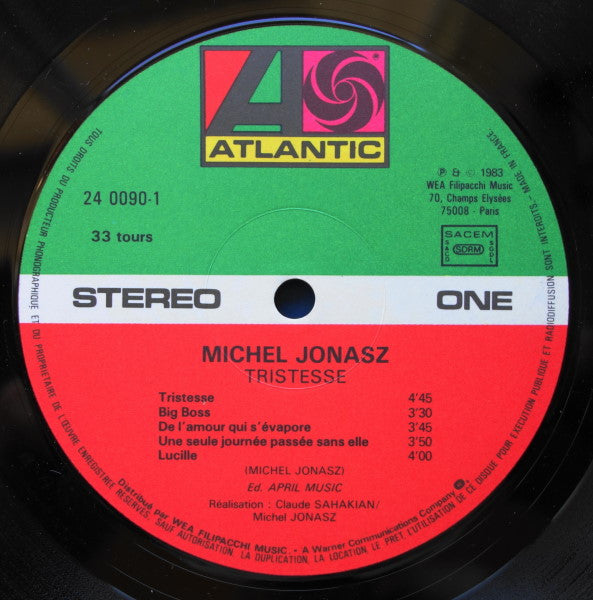 Michel Jonasz : Tristesse (LP, Album)