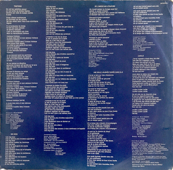 Michel Jonasz : Tristesse (LP, Album)