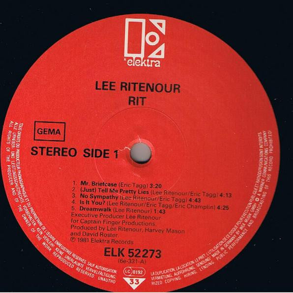 Lee Ritenour : Rit (LP, Album)