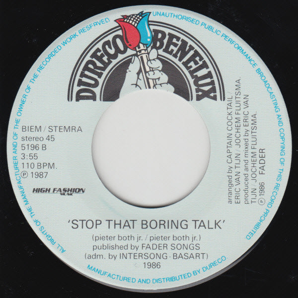 Captain Cocktail : Stop Talking Nasty (7", Single)