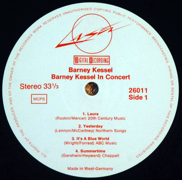 Barney Kessel : Barney Kessel In Concert (LP, Album, RE)