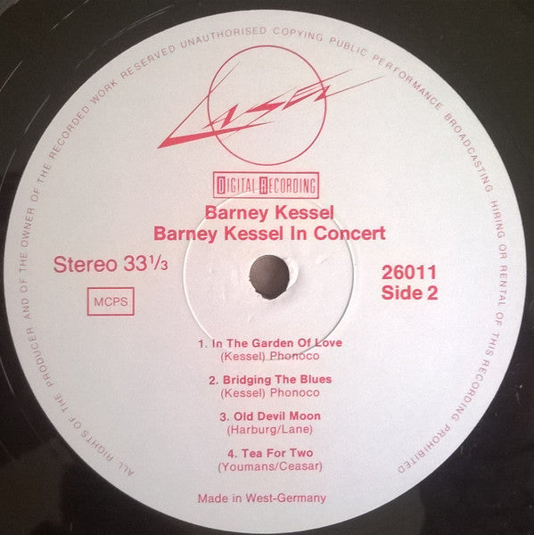 Barney Kessel : Barney Kessel In Concert (LP, Album, RE)