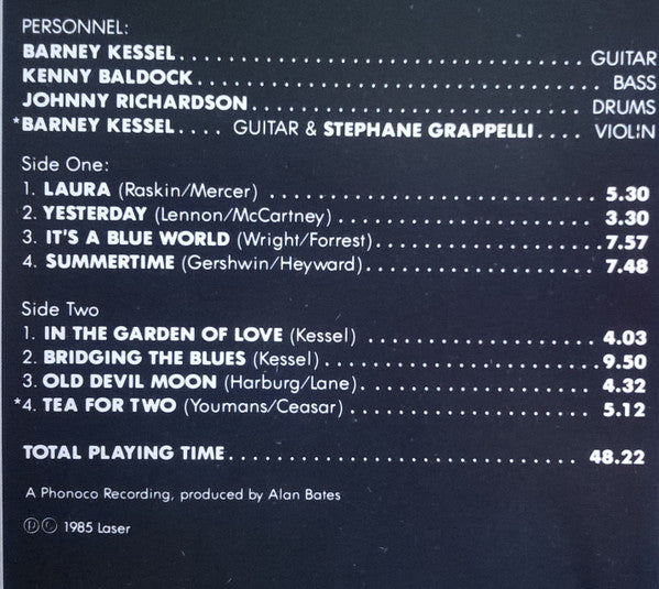 Barney Kessel : Barney Kessel In Concert (LP, Album, RE)